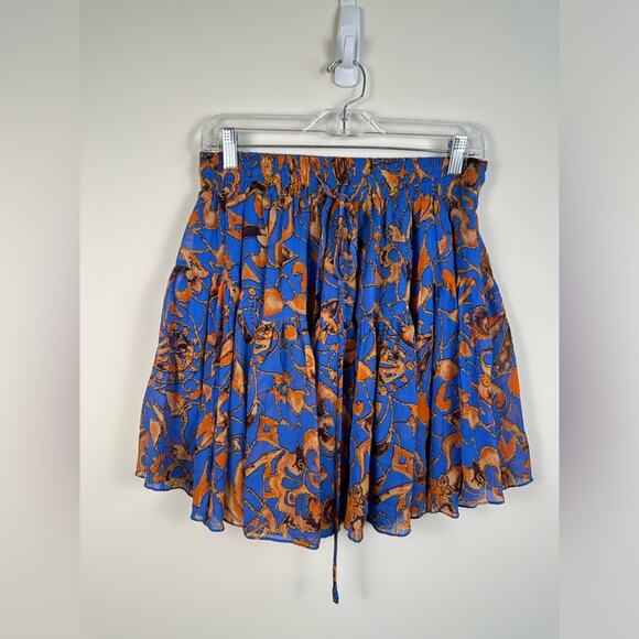 A.L.C. Women’s Blue Silk June V-Neck Blouse Top and Flouncy Skirt Set Size 10 - Picture 13 of 14